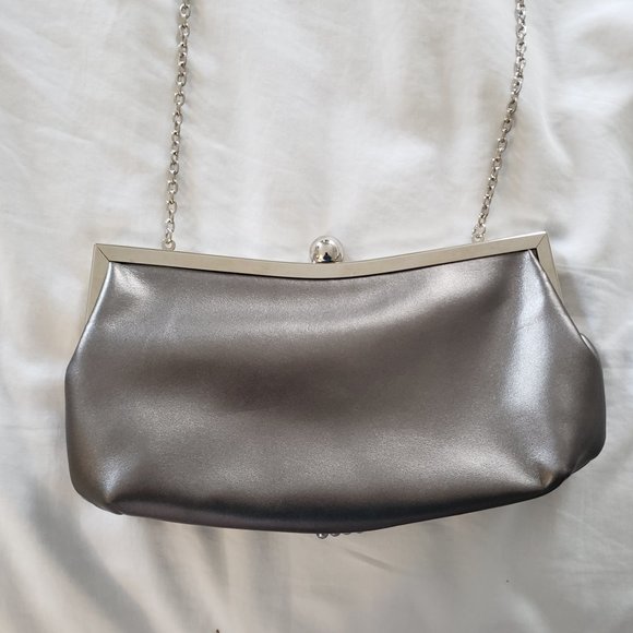 Wedding season 💞👰Rinaldi EuC grey clutch purse with bonus - Picture 3 of 7